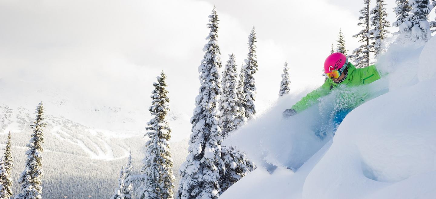 A skier in Whistler, BC