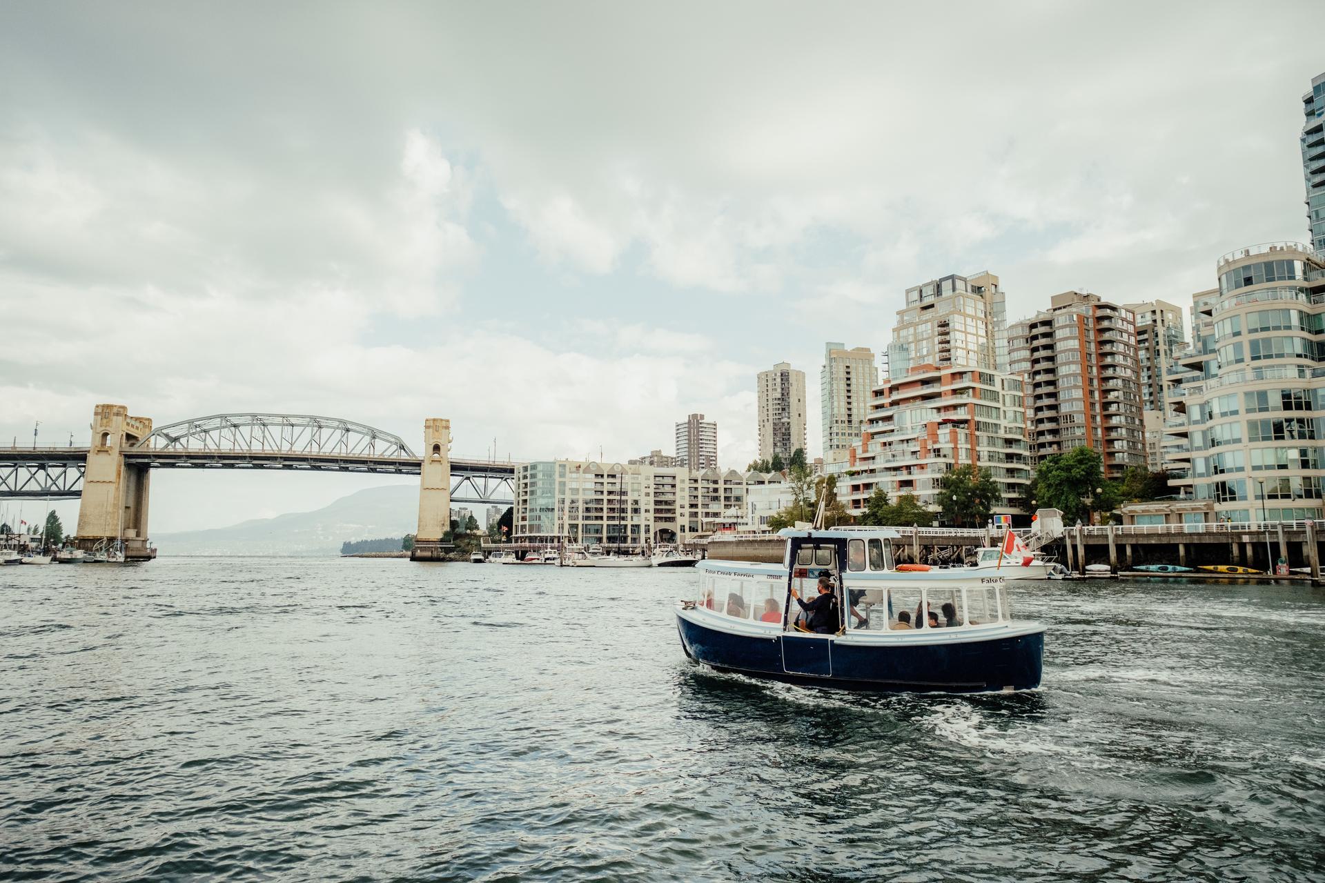 A water taxi in Vancouver, BC