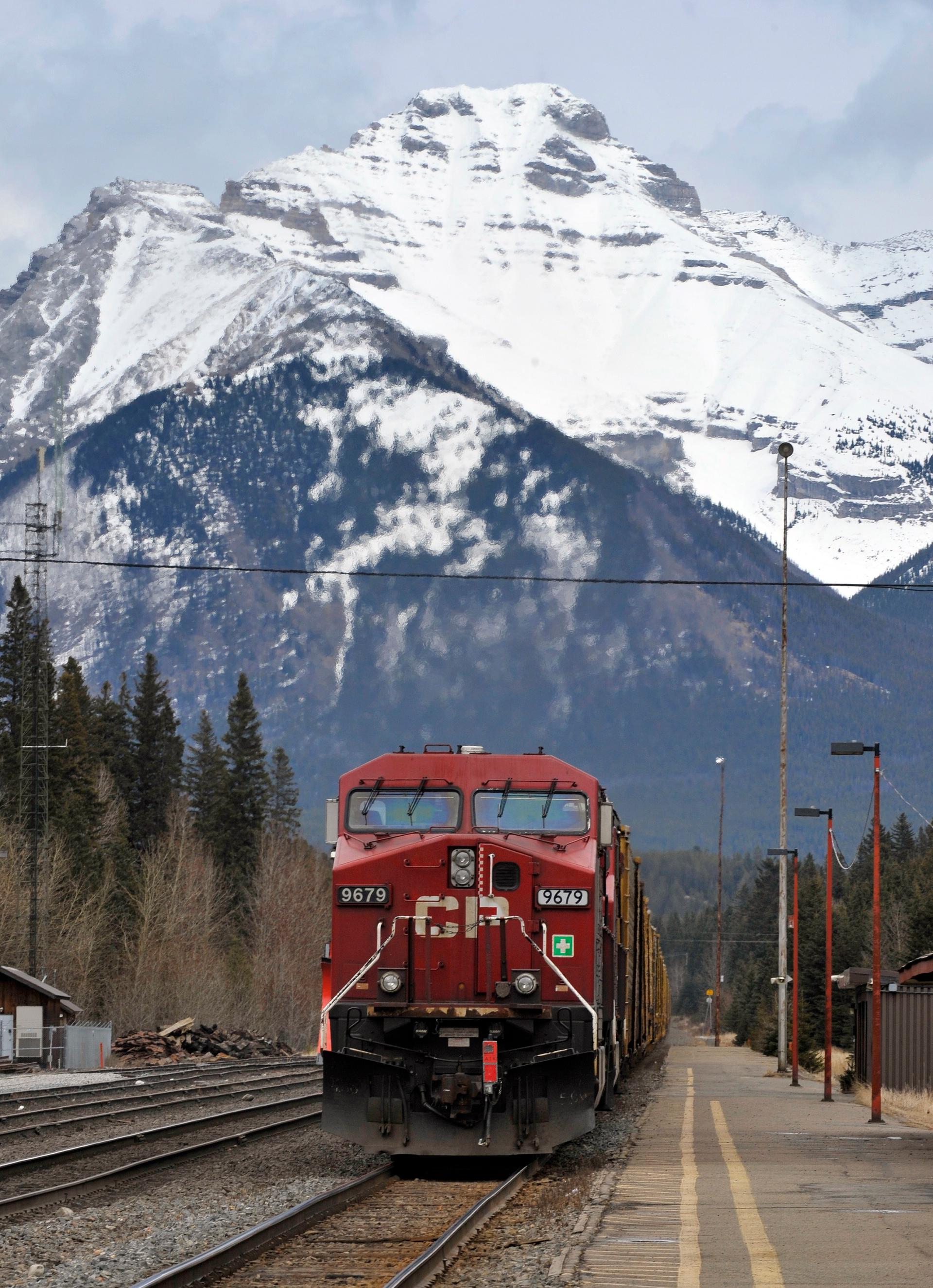 CP train and mountain