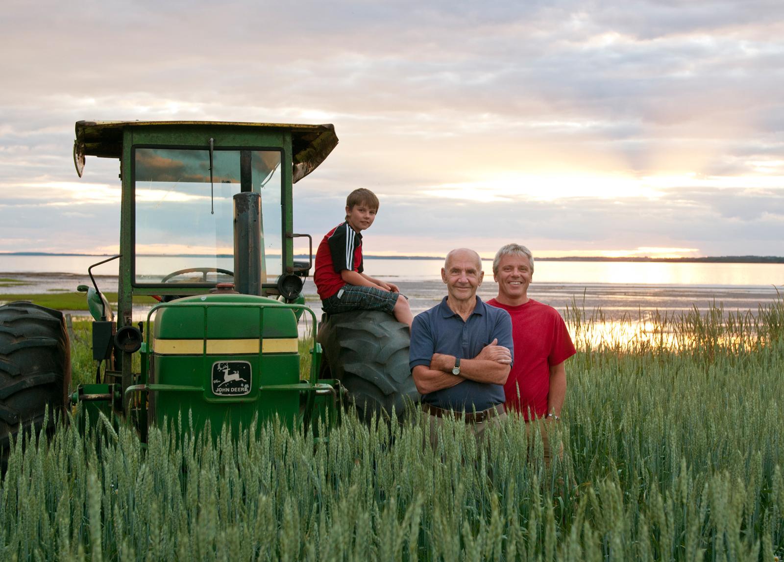  tractor and men next to it