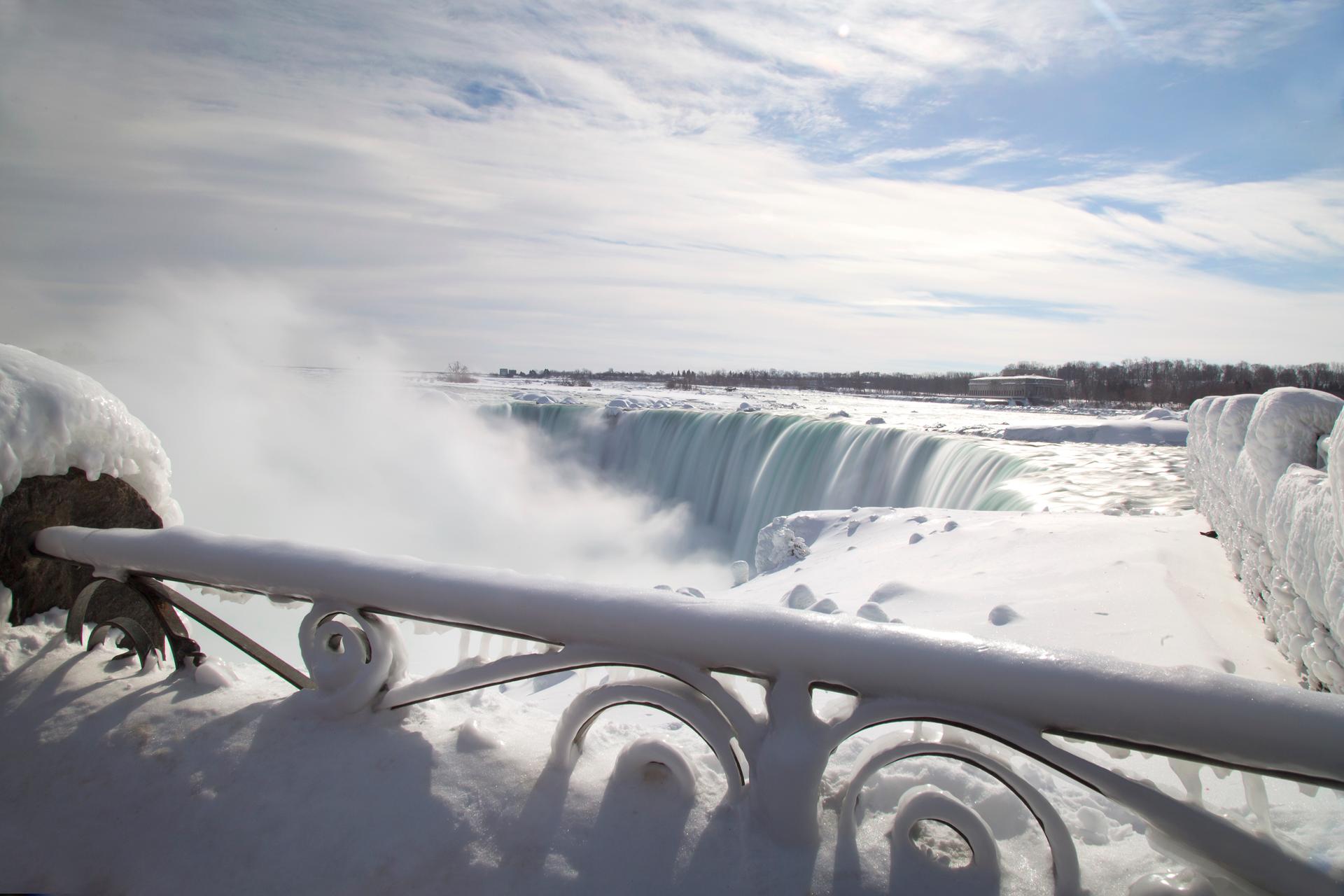 Niagara Falls in the winter.