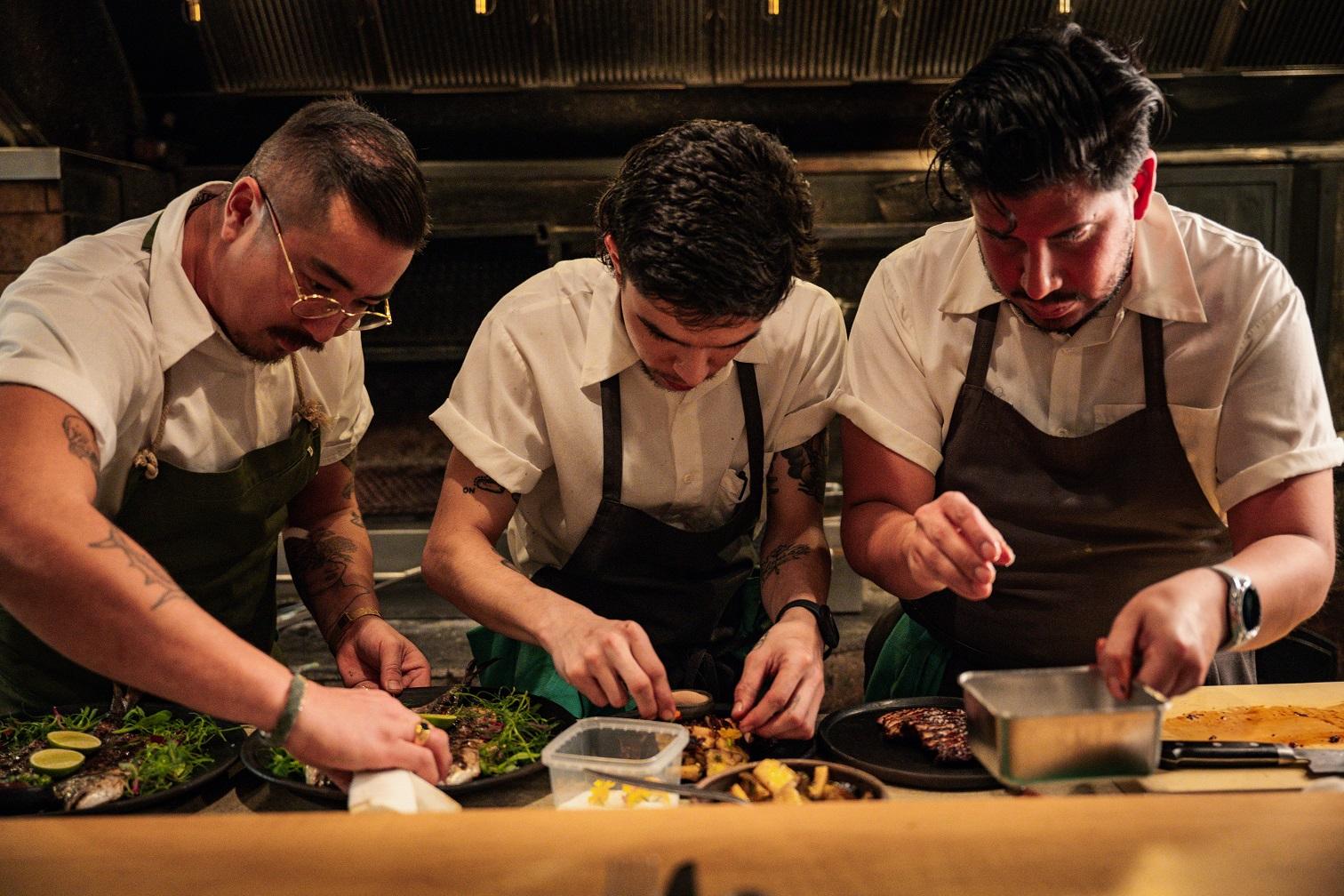 Chefs working in Quetzal restaurant