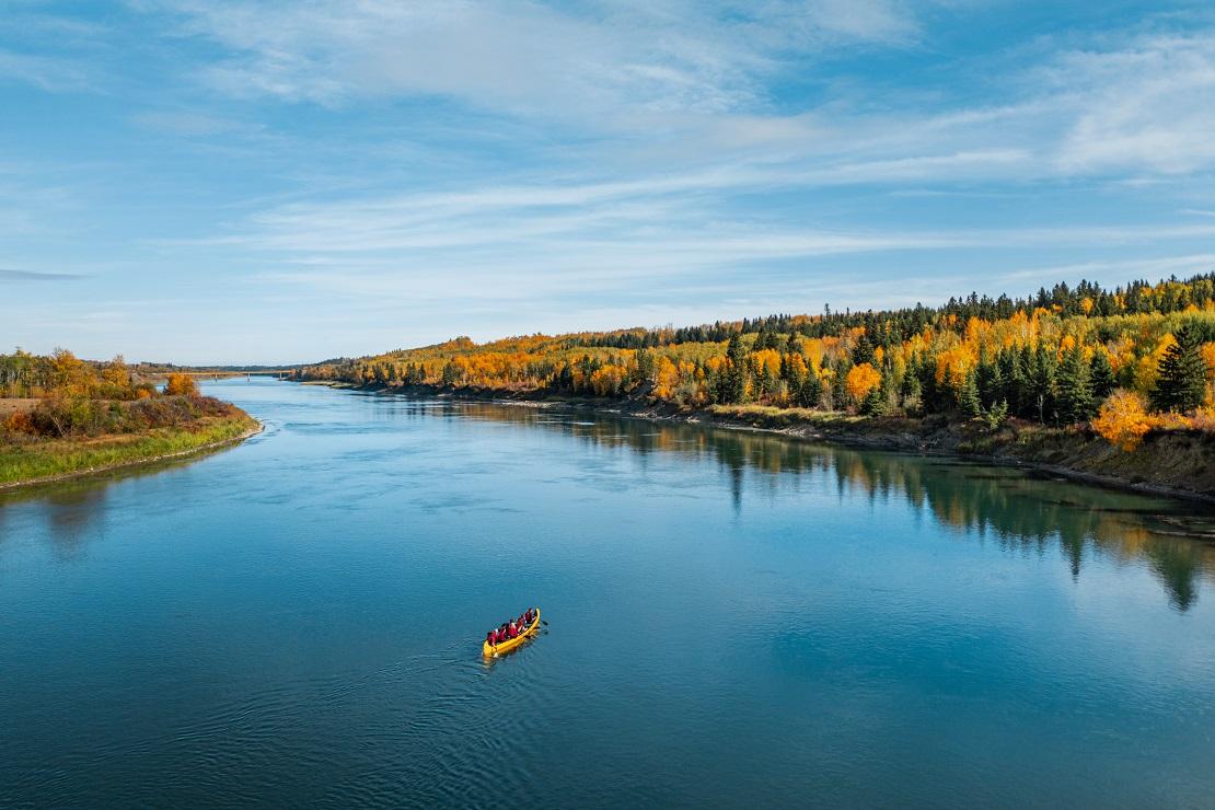 person in a canoe