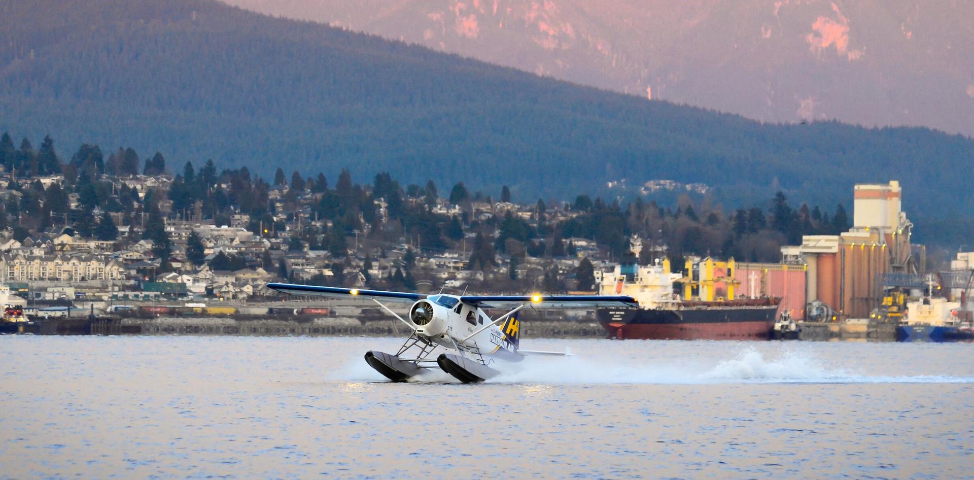 Harbour Air seaplane landing