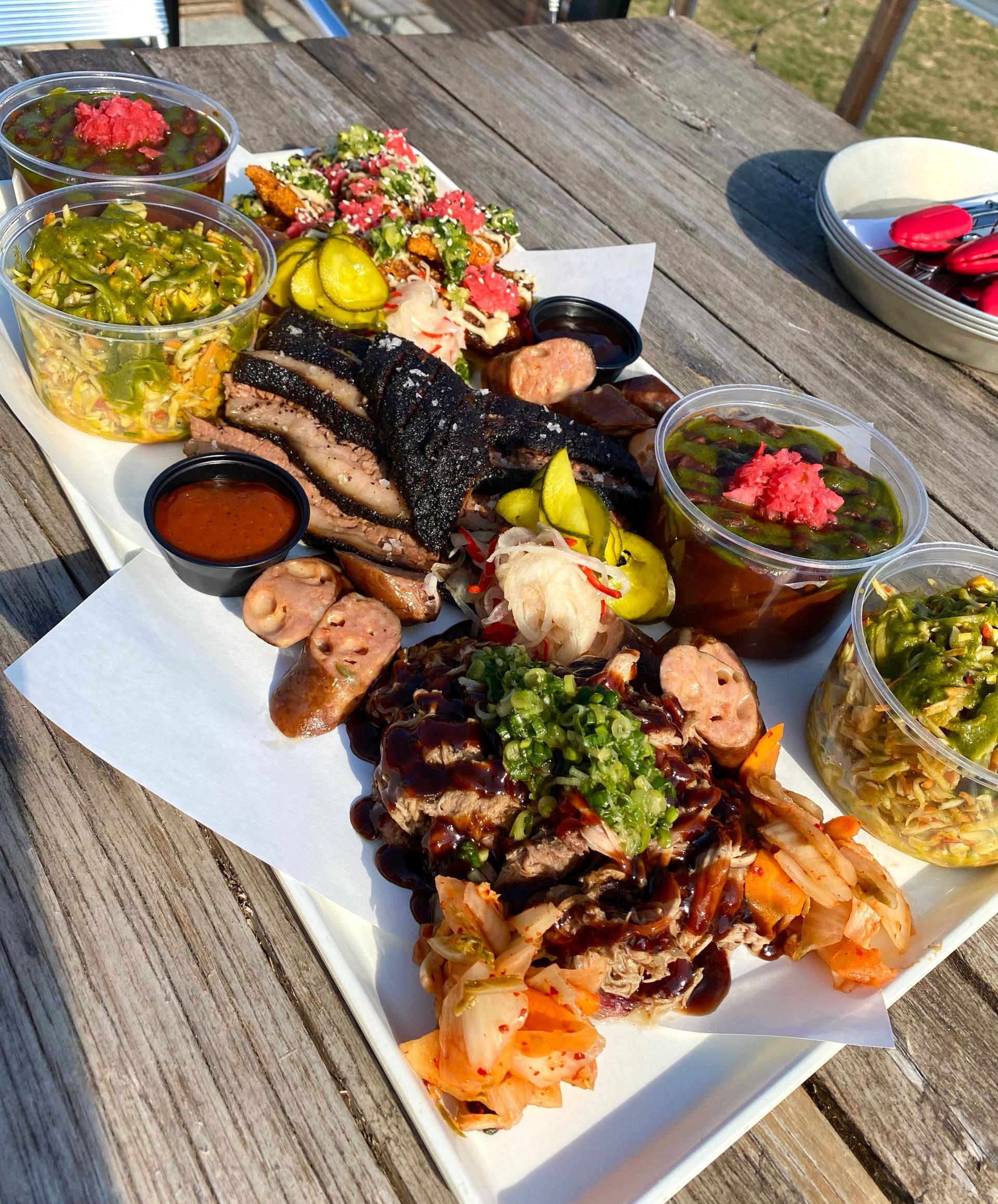 The Brushfire Platter at Brushfire Smoke BBQ (Oast Brewing Co.)