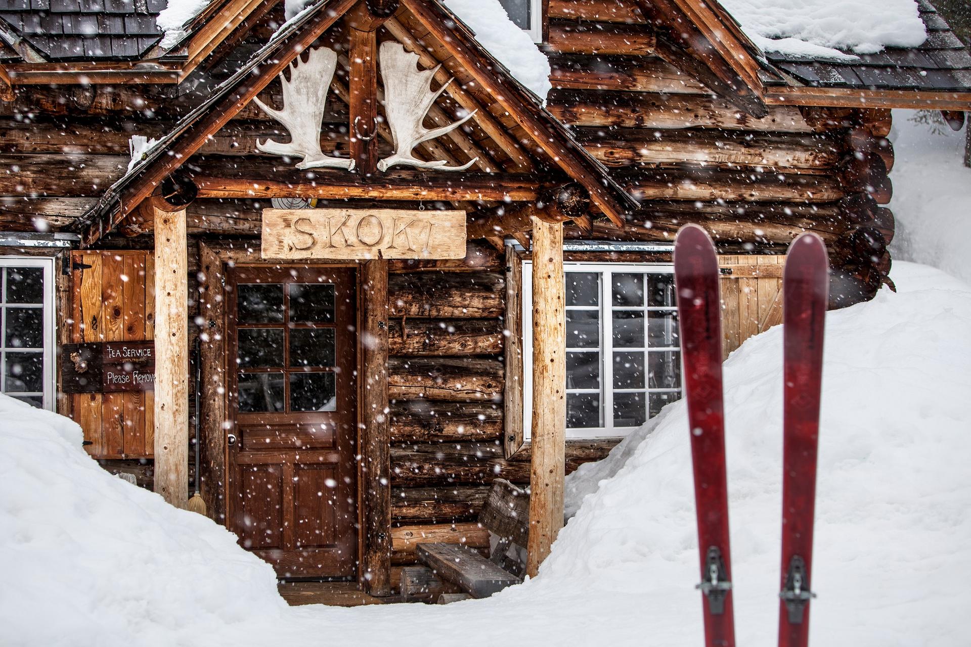  Exterior of Skoki Lodge in winter