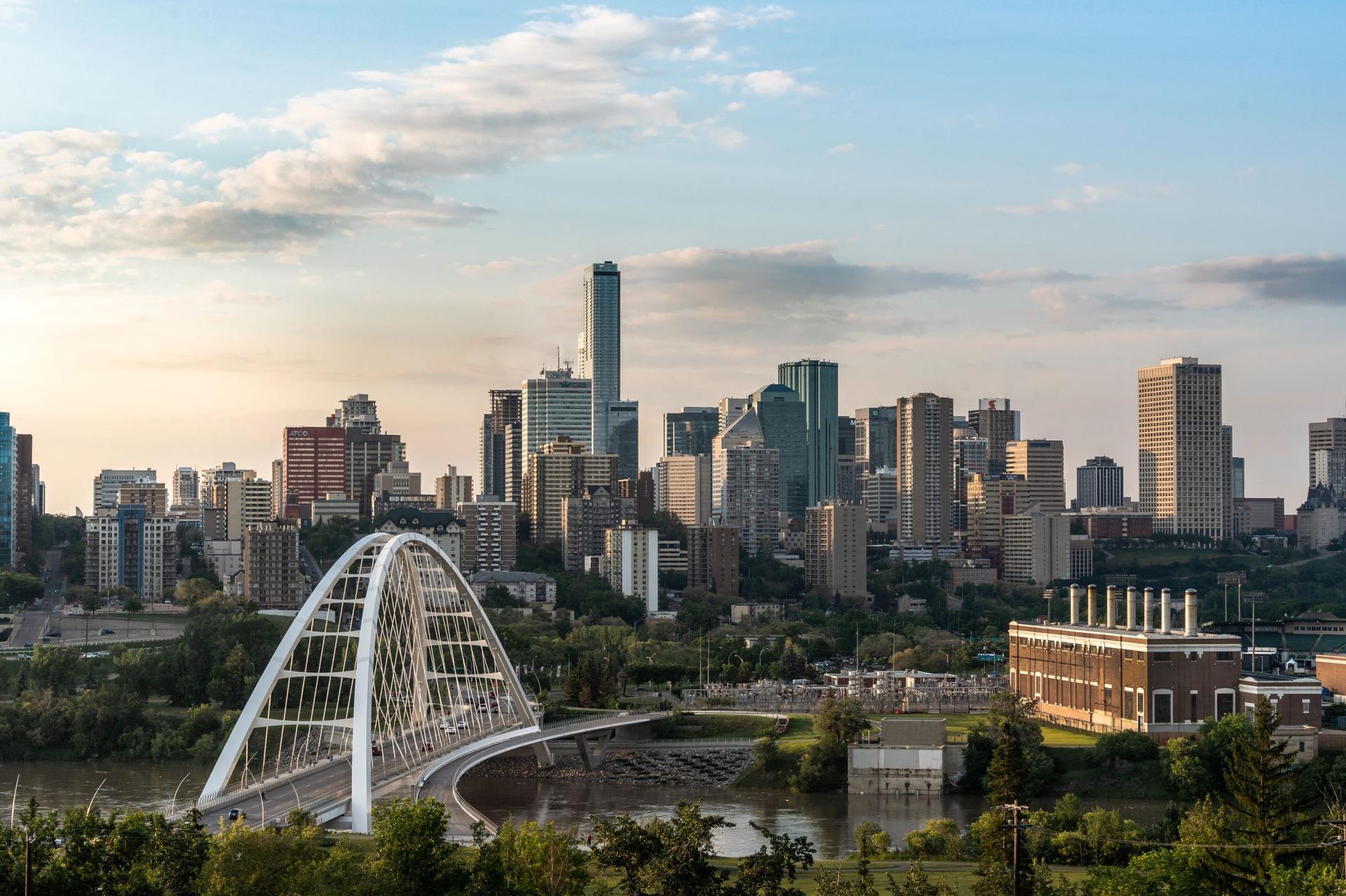 The Edmonton city skyline