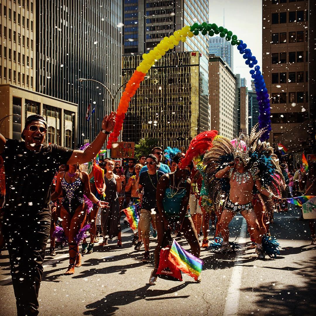 People celebrating a Montreal Pride