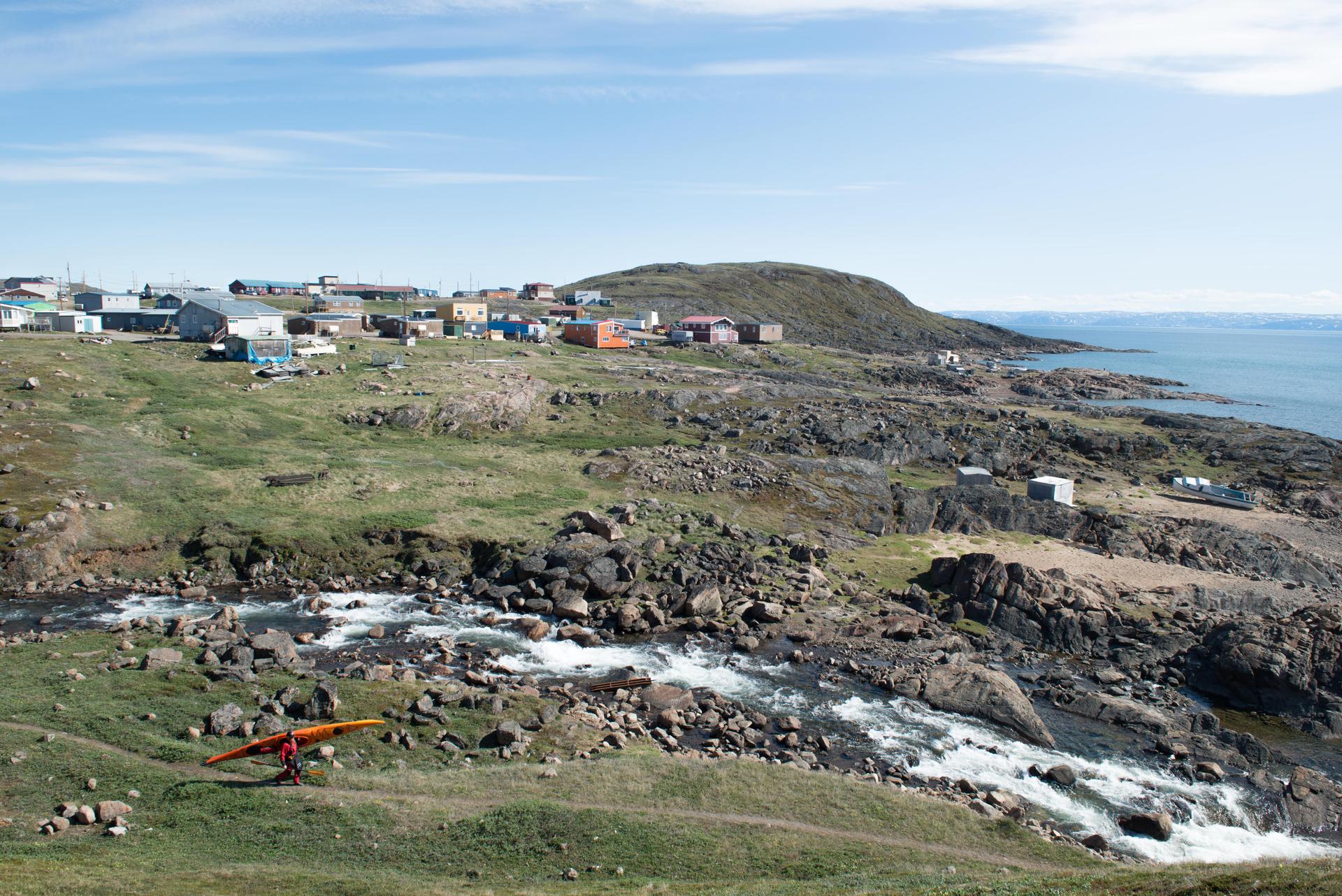 Iqaluit houses along the coast