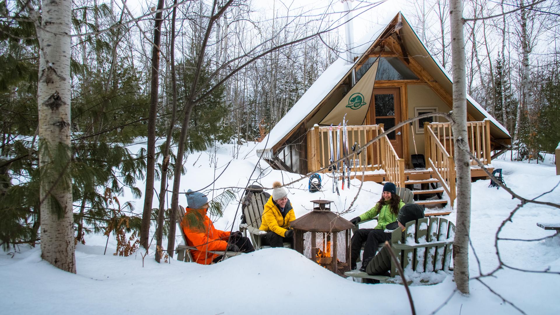 Winter camping in La Mauricie National
