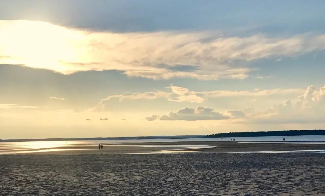 Parlee Beach, New Brunswick, warmest salt-water beach in Canada.