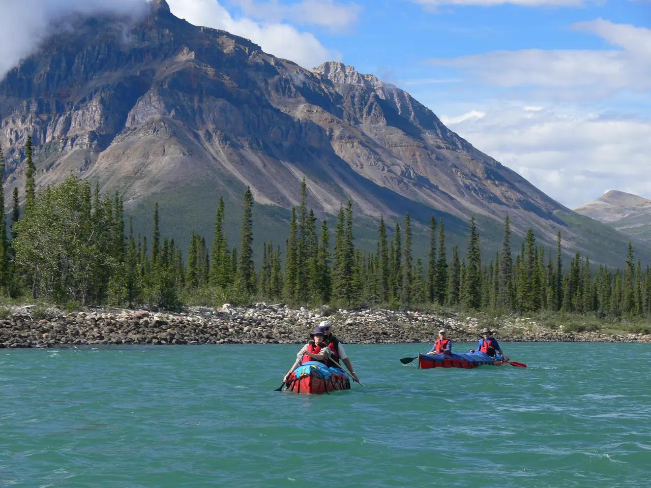 Context image for the Keele River section, emphasizing the river’s alpine tundra setting and why a full-length, two-week guided journey is positioned as the ‘iconic’ choice.