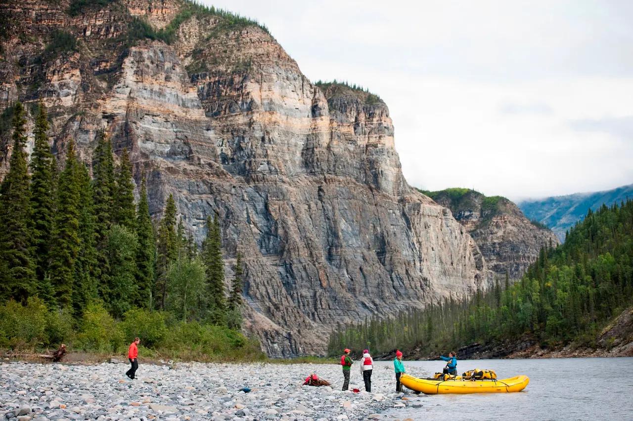 Provides a wider context view of Nahanni National Park Reserve that helps readers understand the scale of wilderness surrounding the river corridors described.