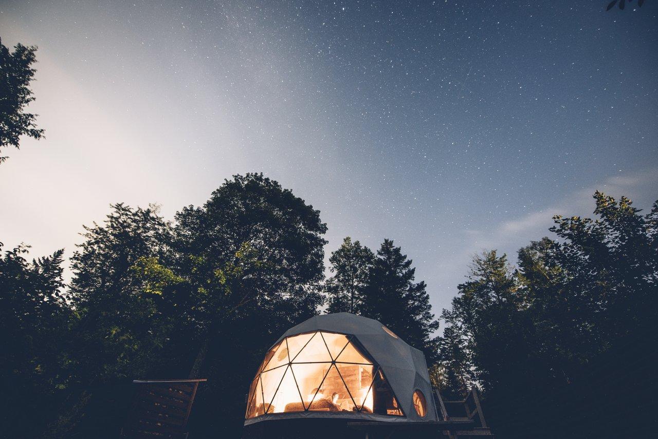 glamping under the night sky