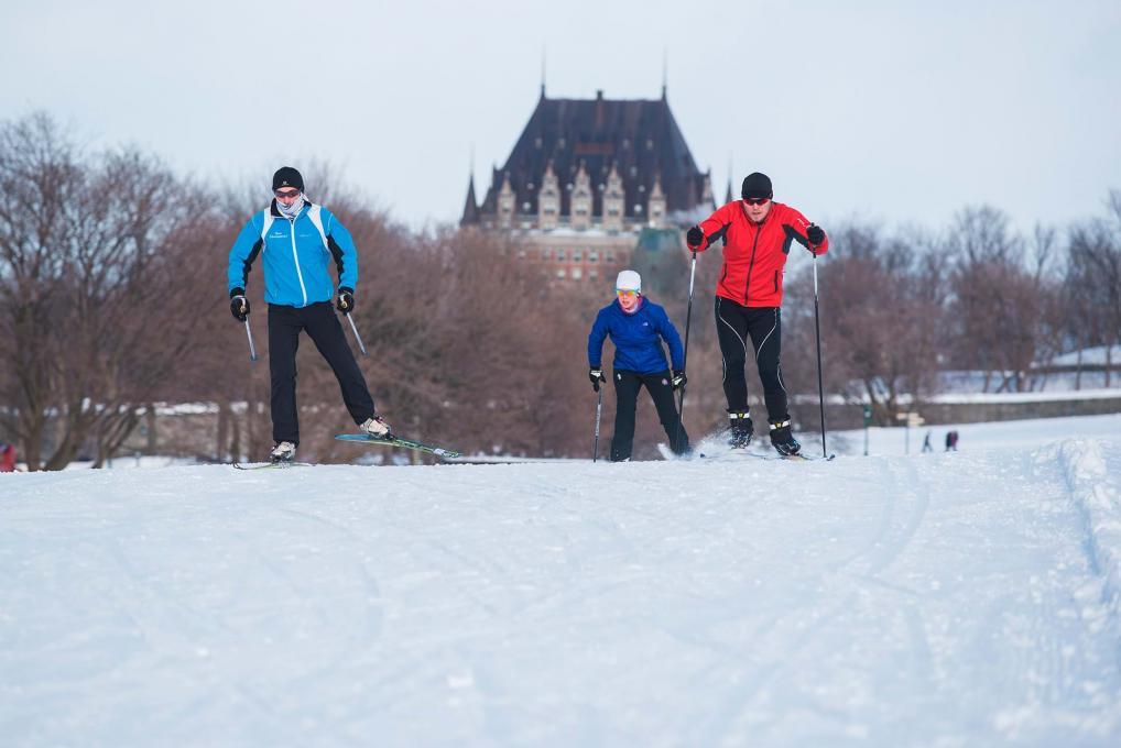 people cross country skiing in Quebec