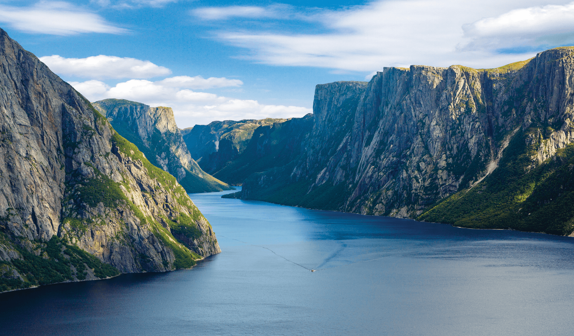 a blue lake at Bros Morne National Park, Newfoundland