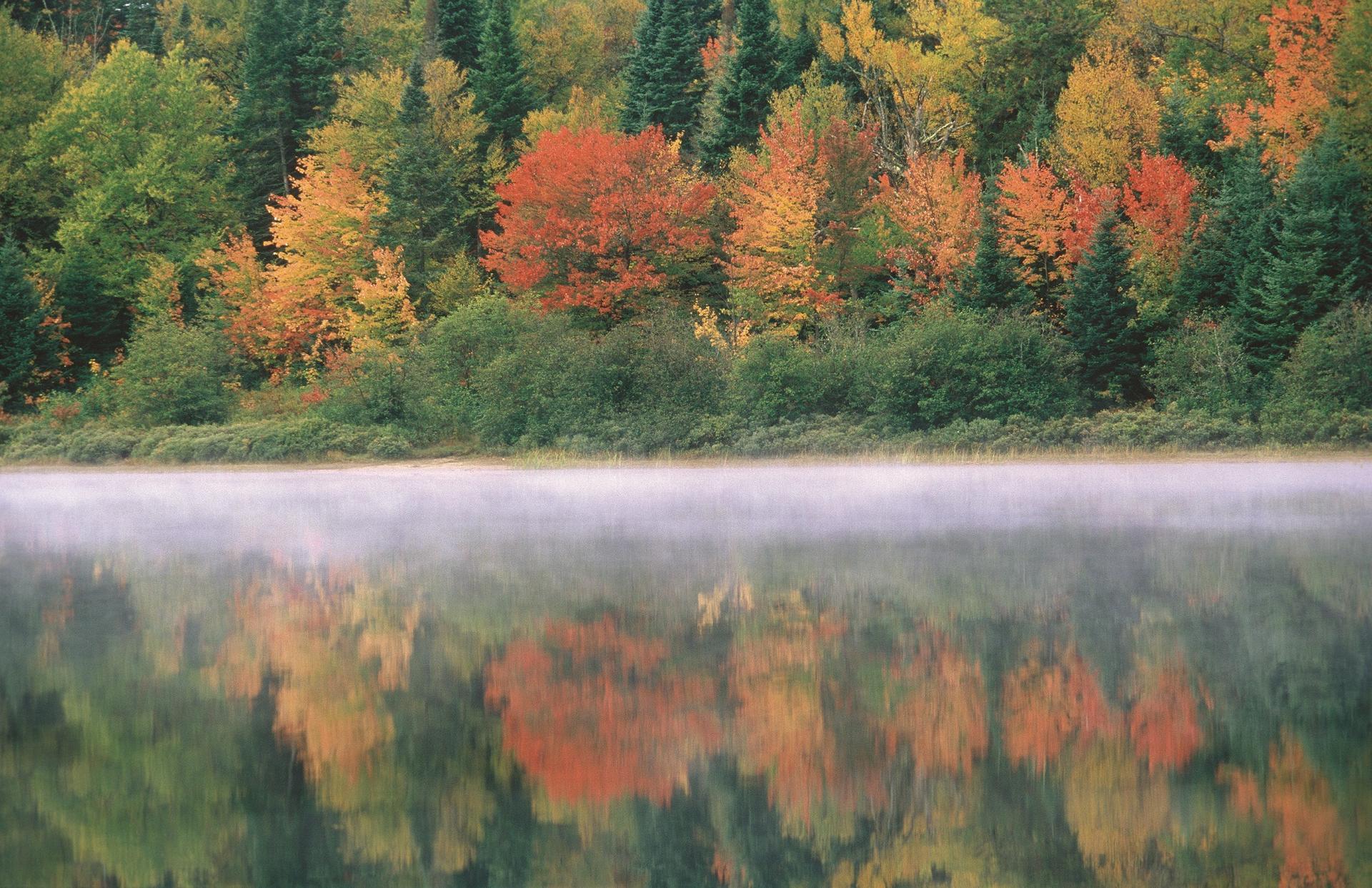 ケベック州モン・トランブラン国立公園の鏡のような湖 - credit: Heiko Wittenborn
