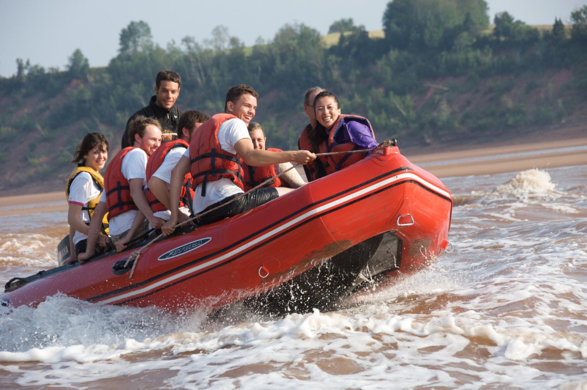 Bay of Fundy tidal bore rafting