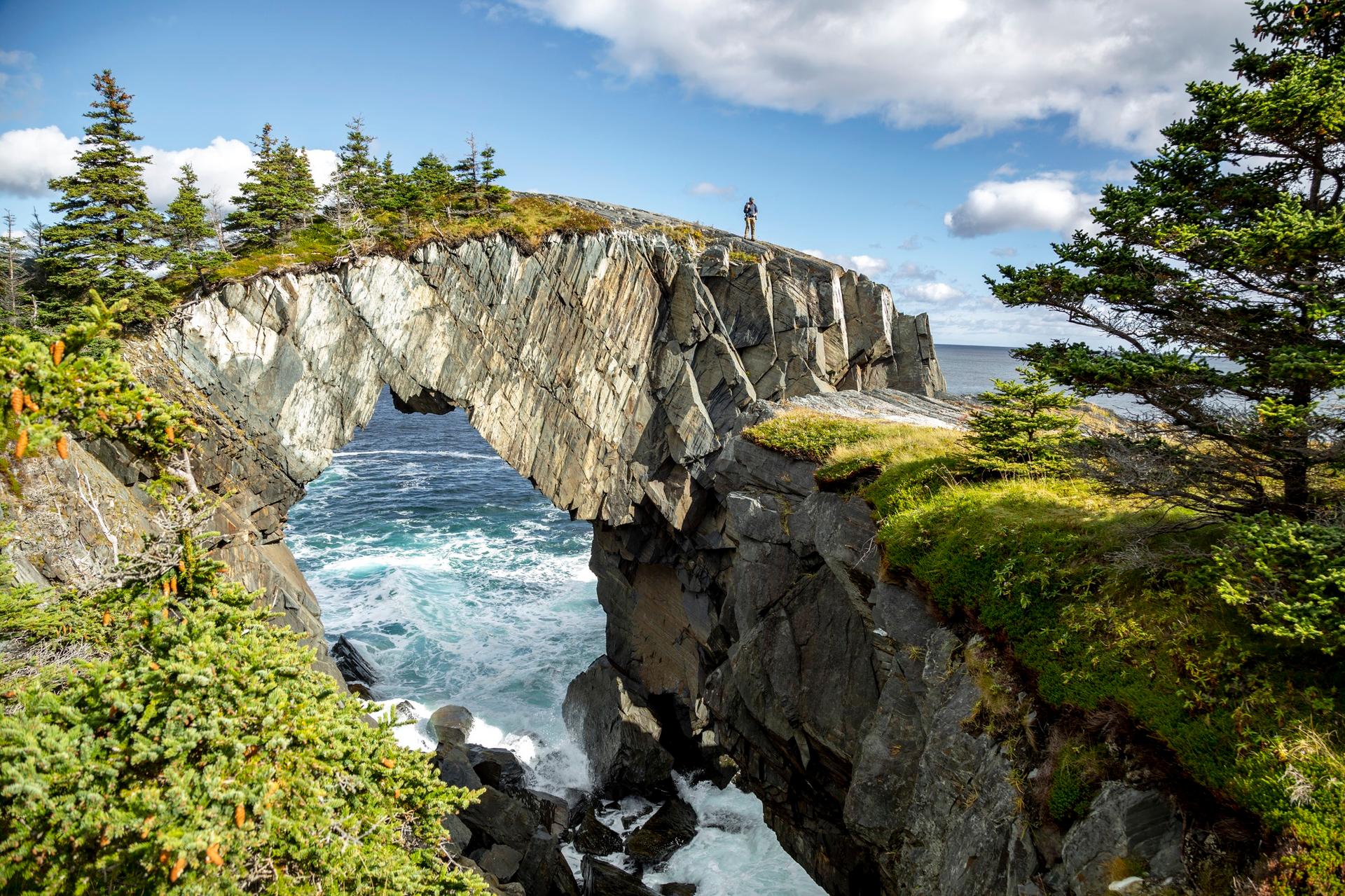 Berry Head Arch, East Coast Trail - credit: Newfoundland and Labrador Tourism