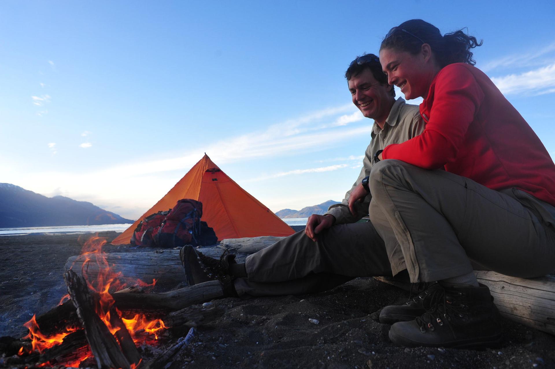 Camping at Kluane Lake