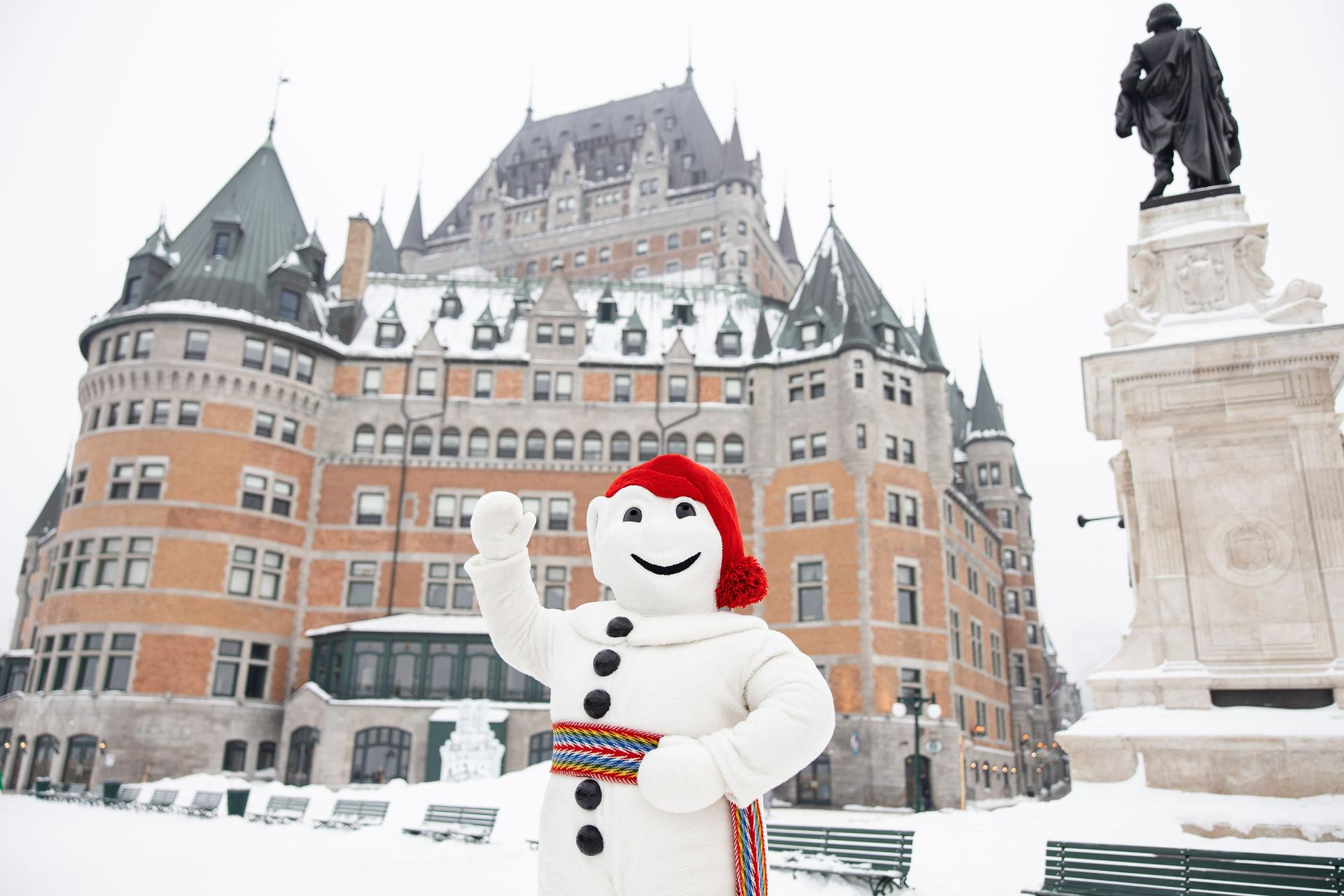 Bonhomme at the famous Quebec Winter Carnaval