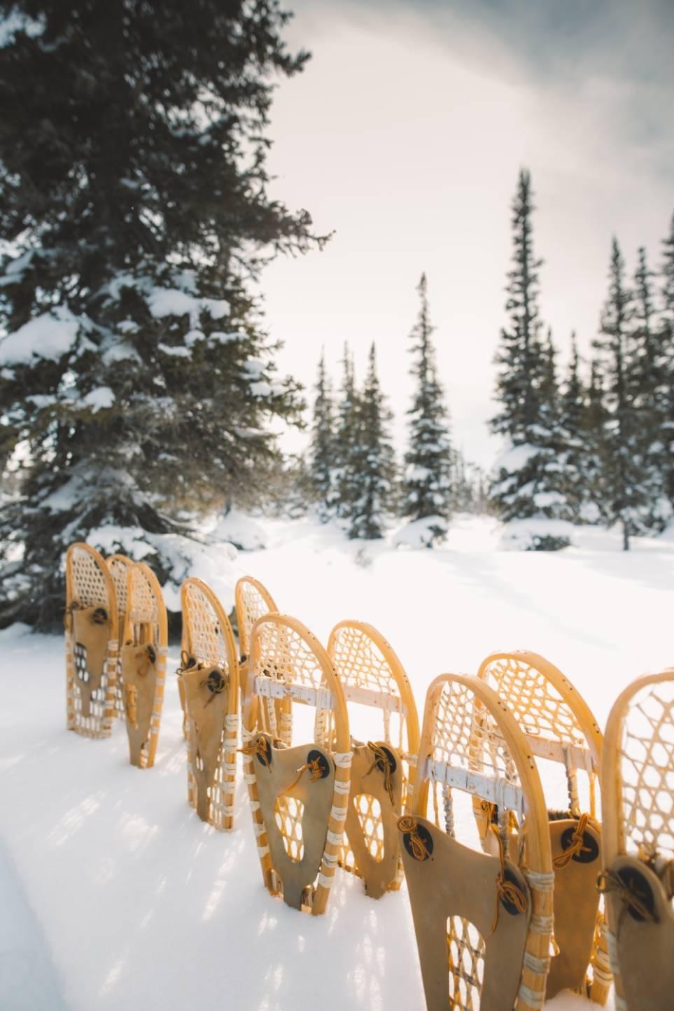 Snowshoeing is one of several outdoor activities to be enjoyed during the day