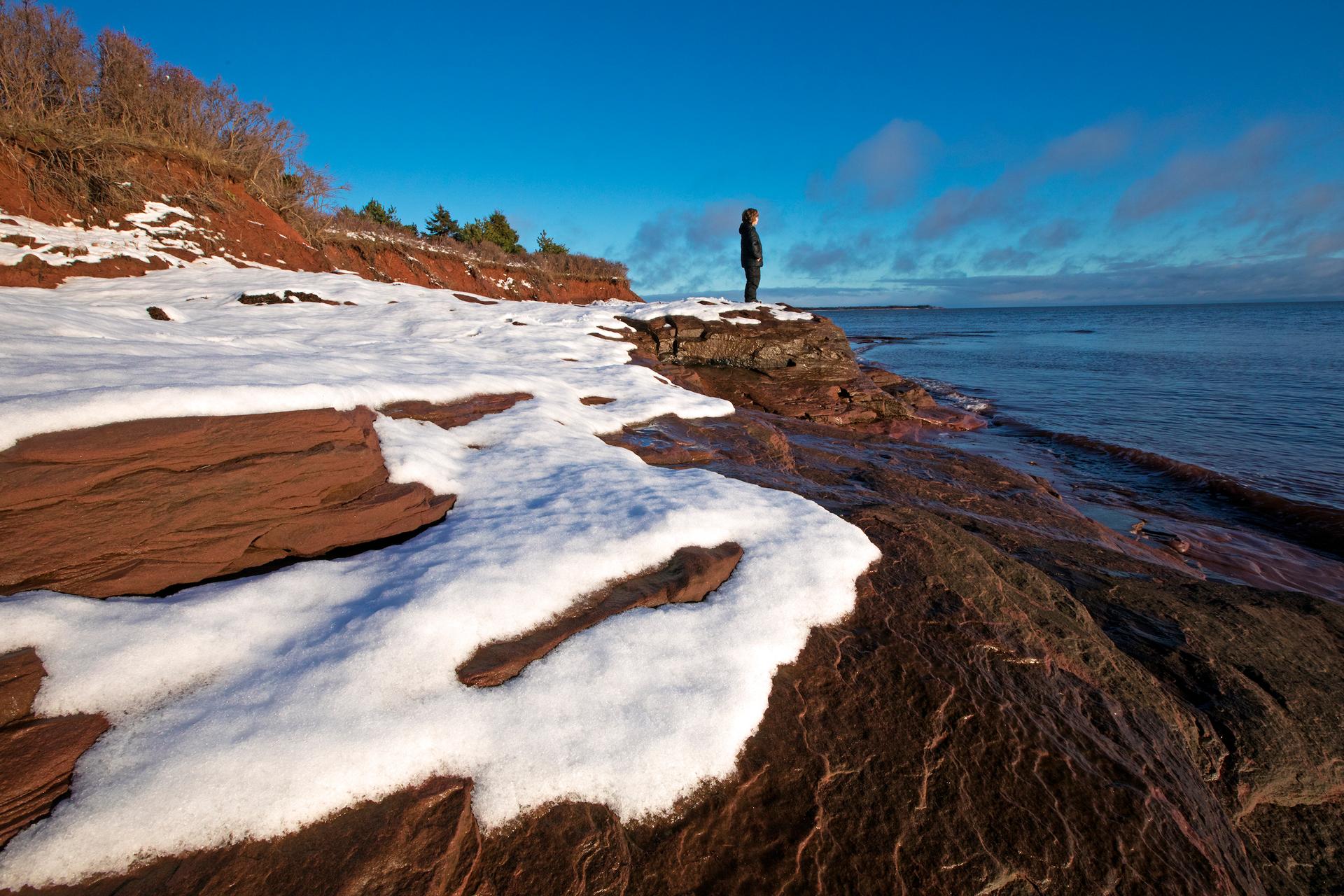 A winter stroll along the beach