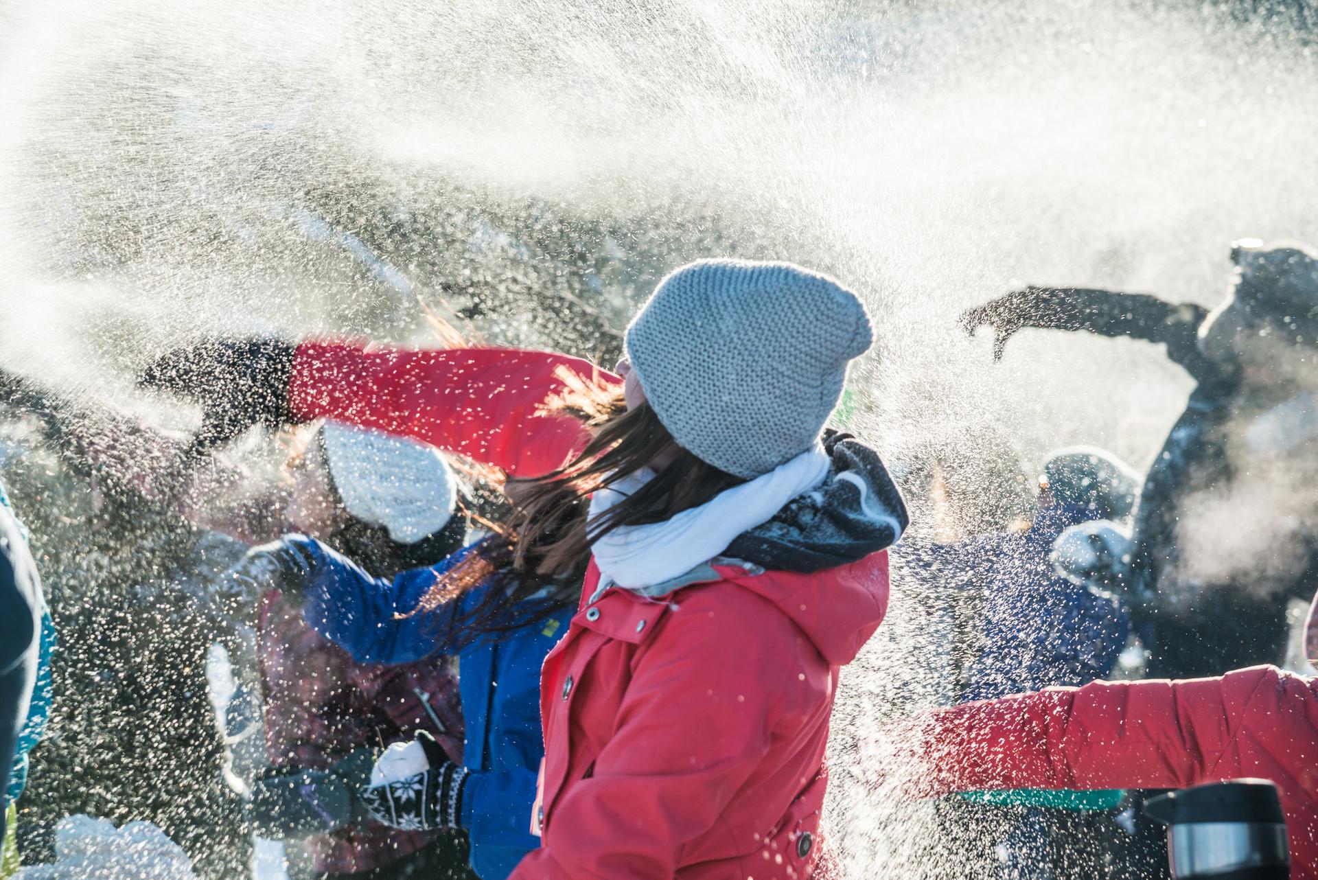 Edmonton snowball fight