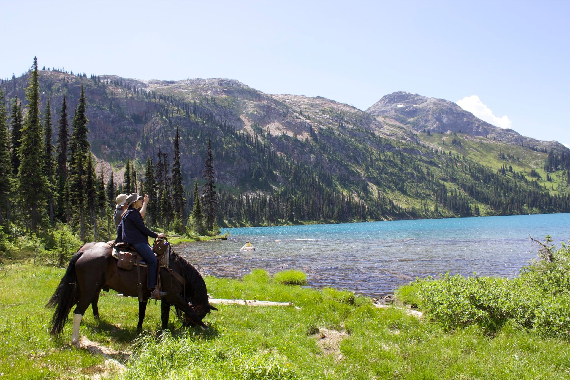 Exploring Pemberton on horseback with Copper Cayuse Outfitters
