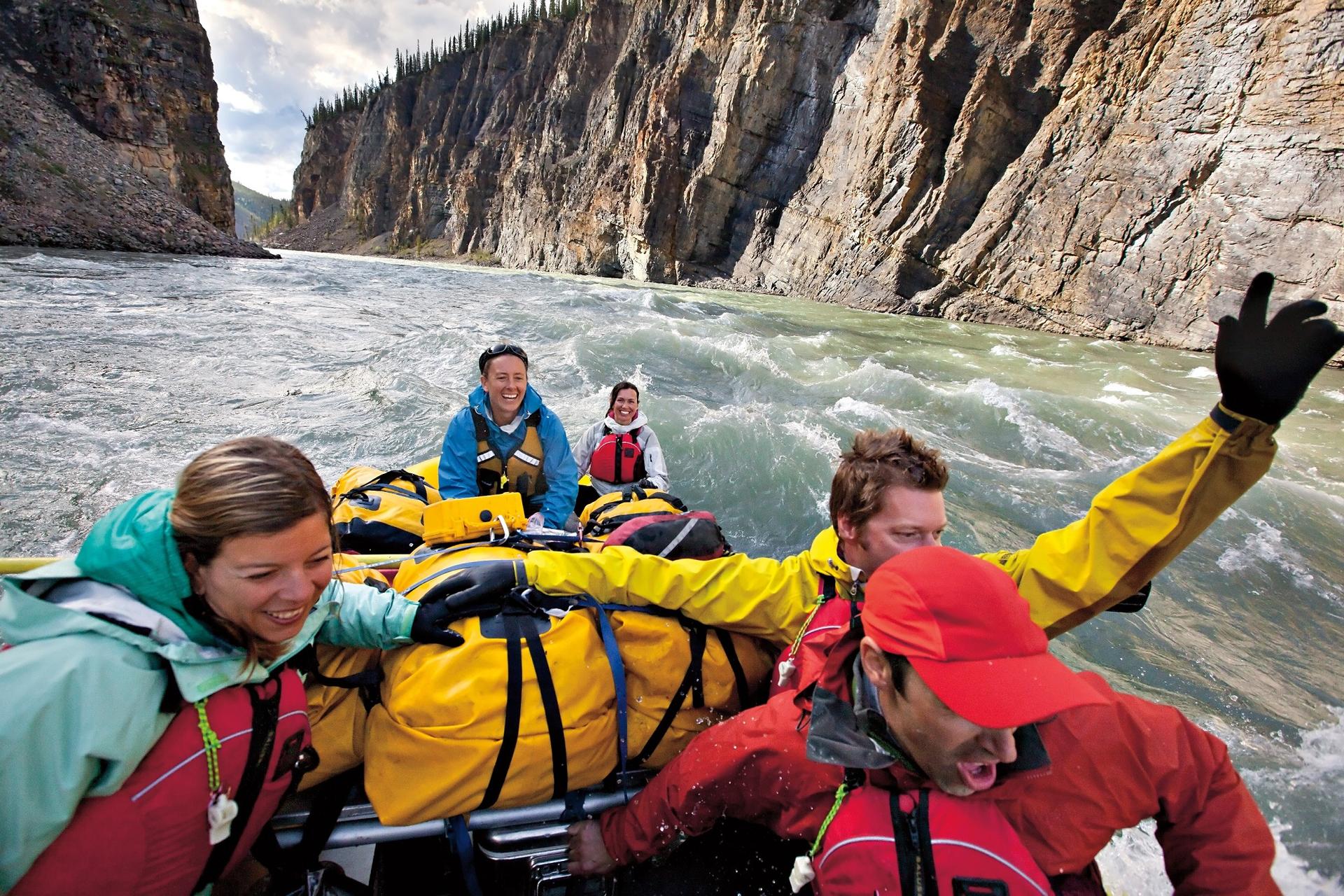 Rafting Down Glacier Alley in Nahanni National Park Reserve