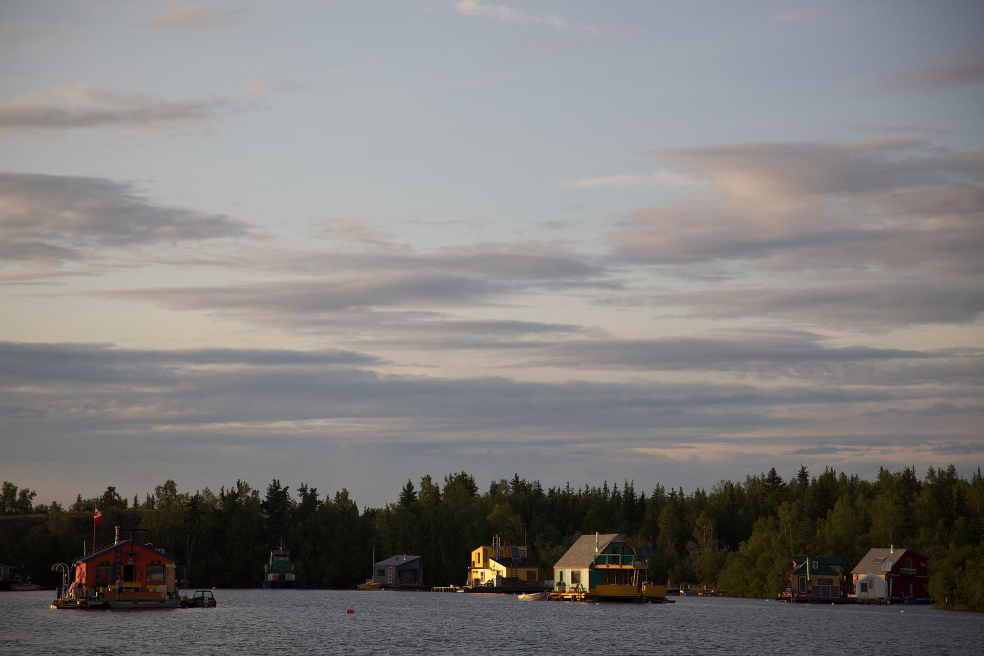 Houseboats on Great Slave Lake