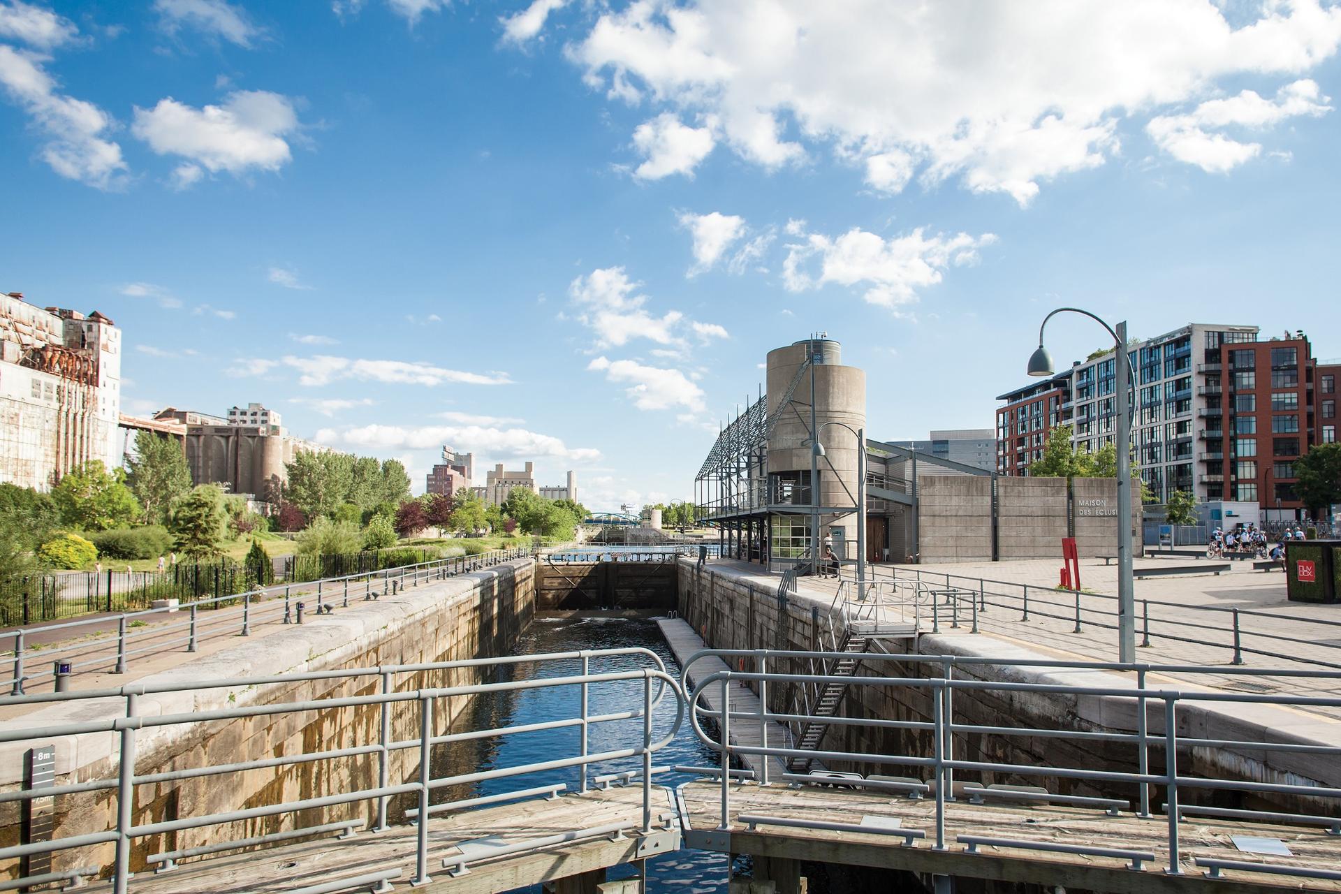 The Lachine Canal in the Old Port of Montreal