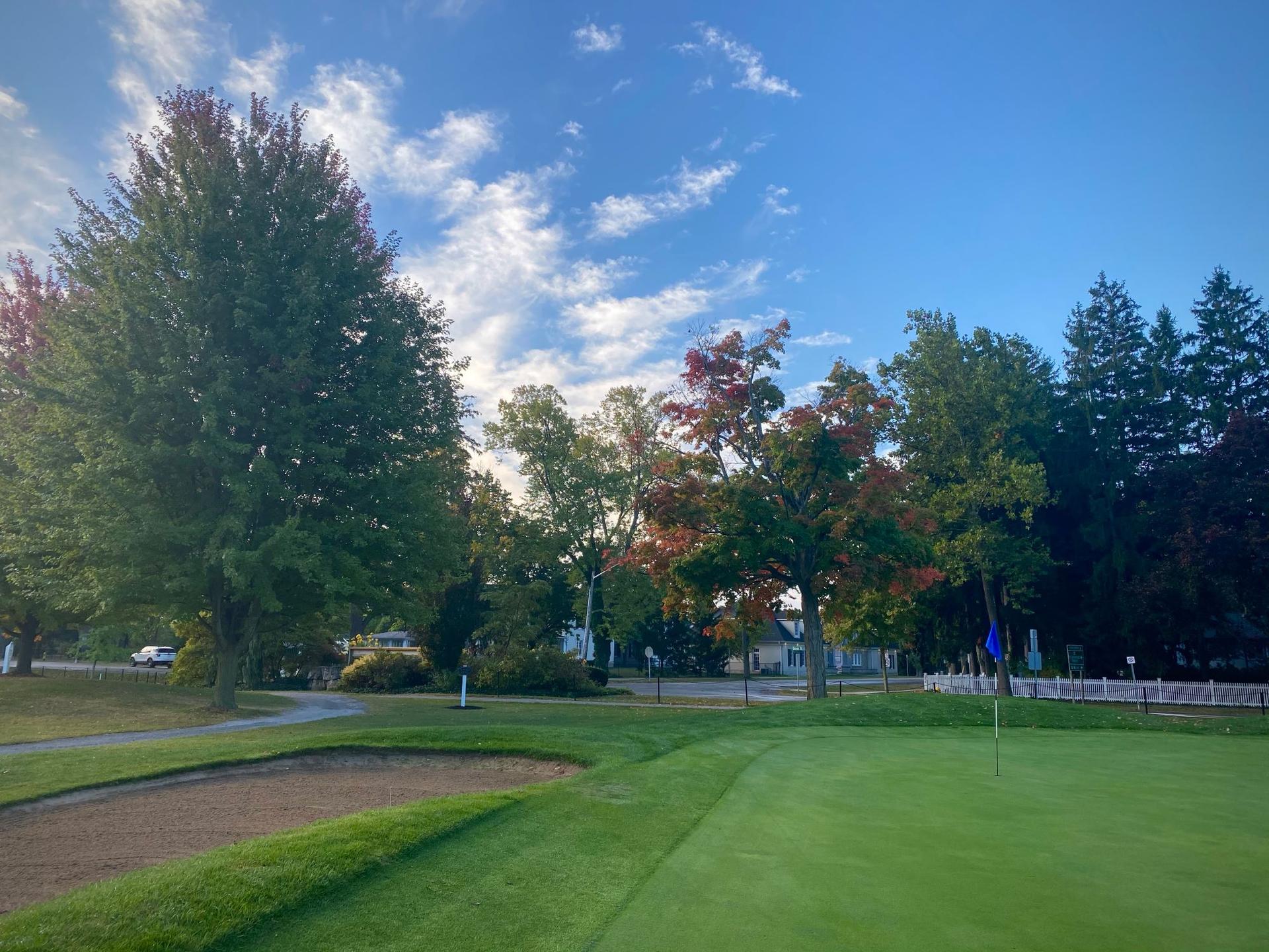 A morning shot of the par-4 2nd green at Niagara-on-the-Lake Golf Club