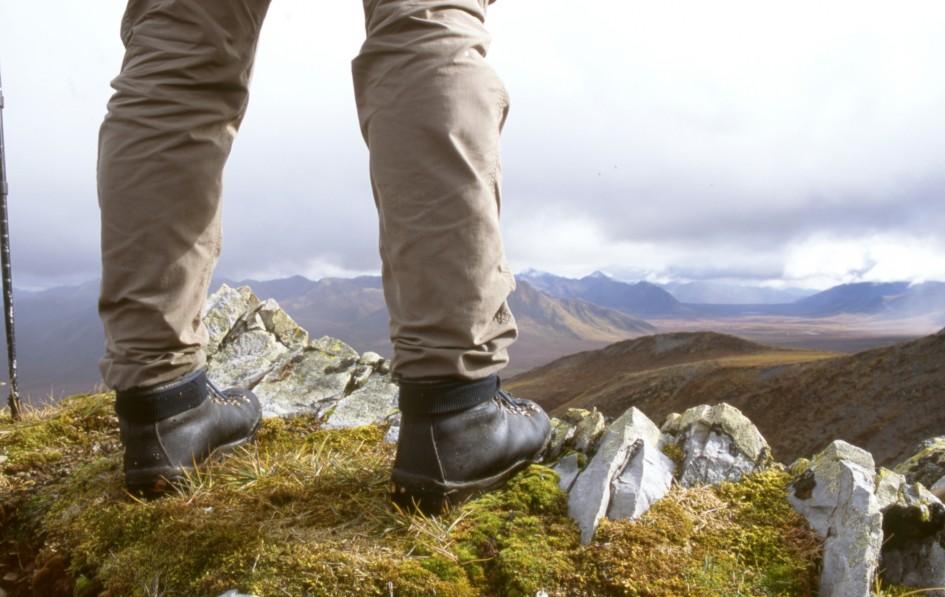 Hiking near the Dempster Highway in the Yukon