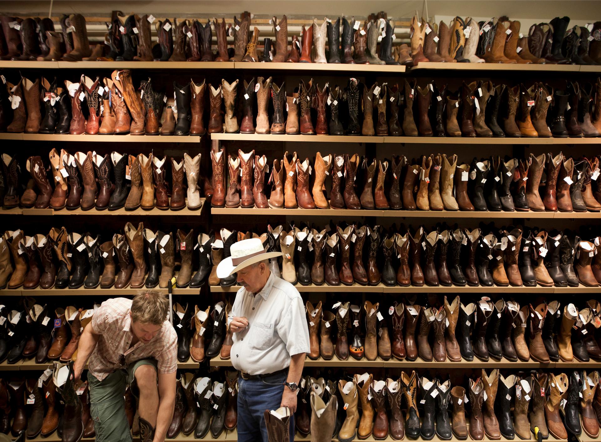 Cowboy boot shopping in Calgary