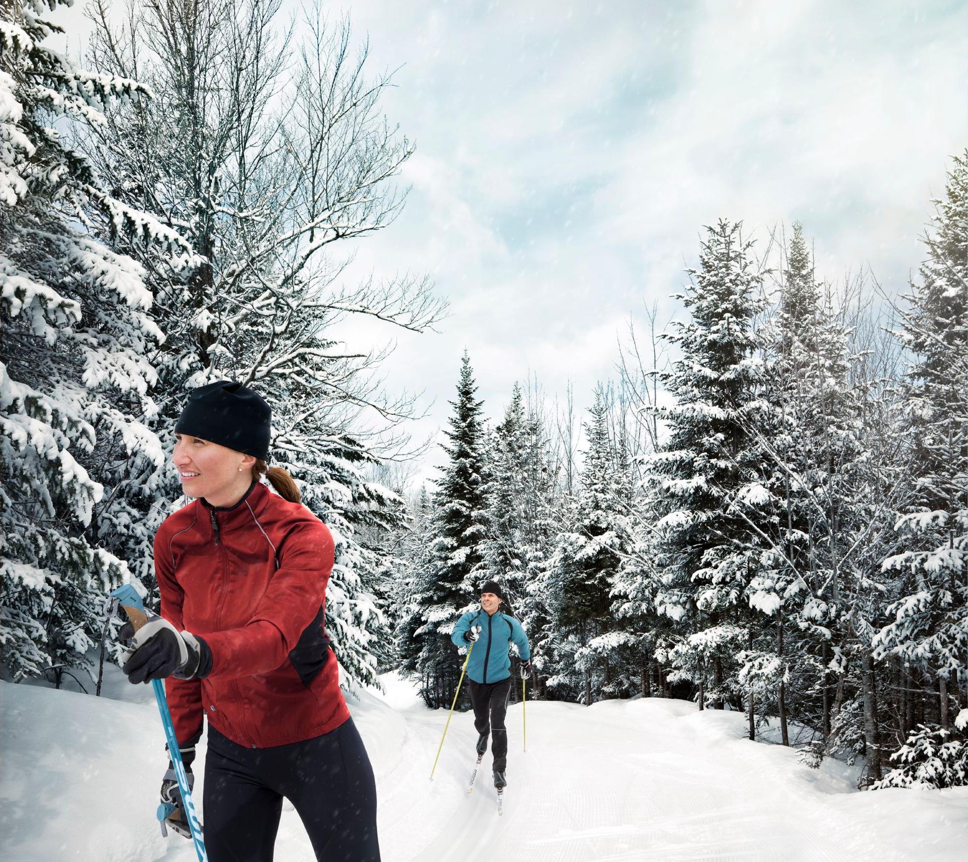 Cross-country ski outside Quebec City, Quebec