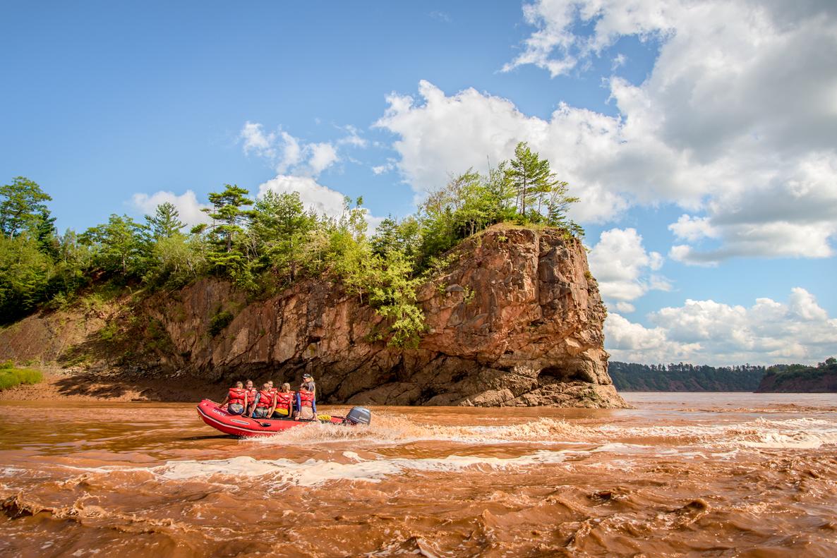 Tidal bore rafting on the Shubenacadie River