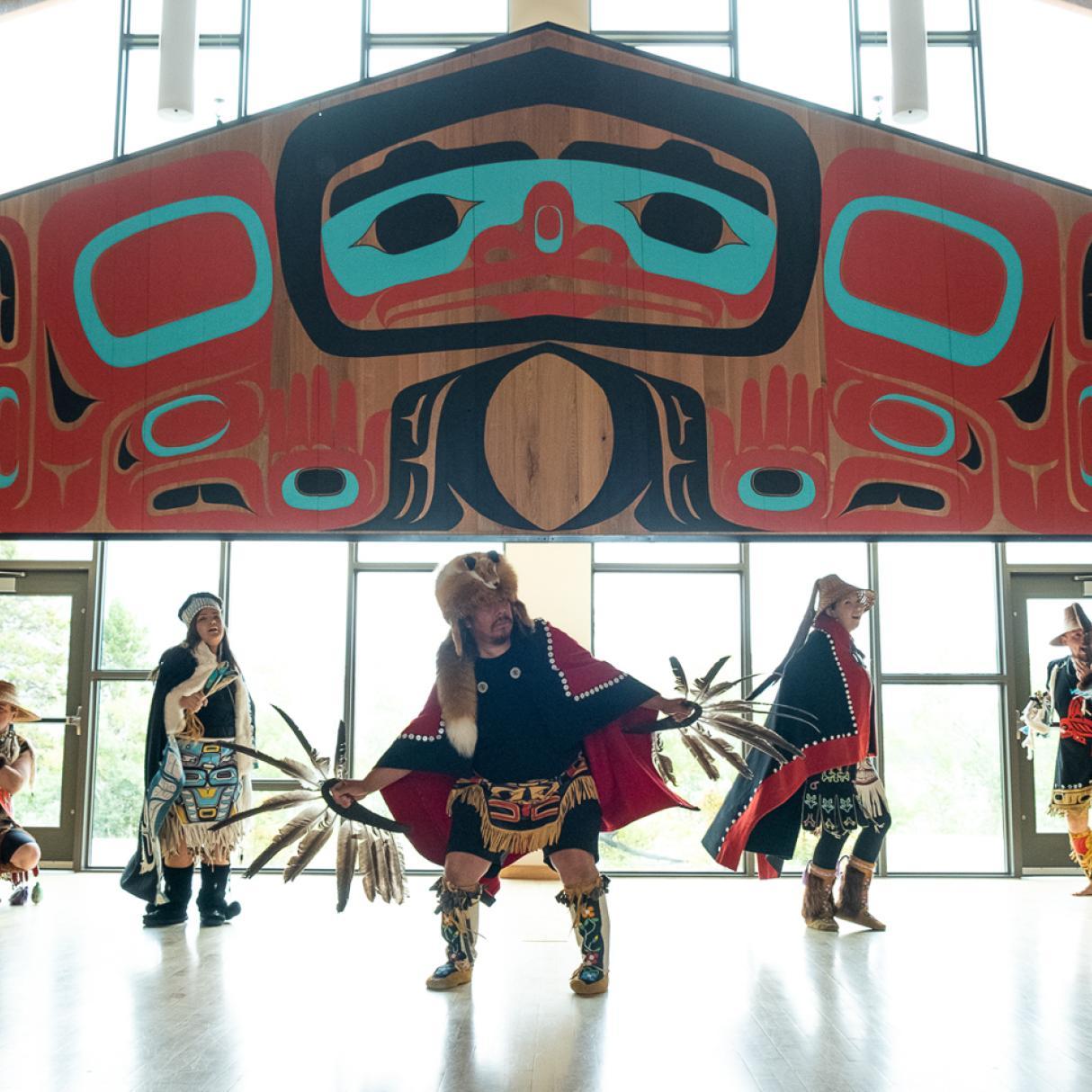 Indigenous dancers in the Yukon