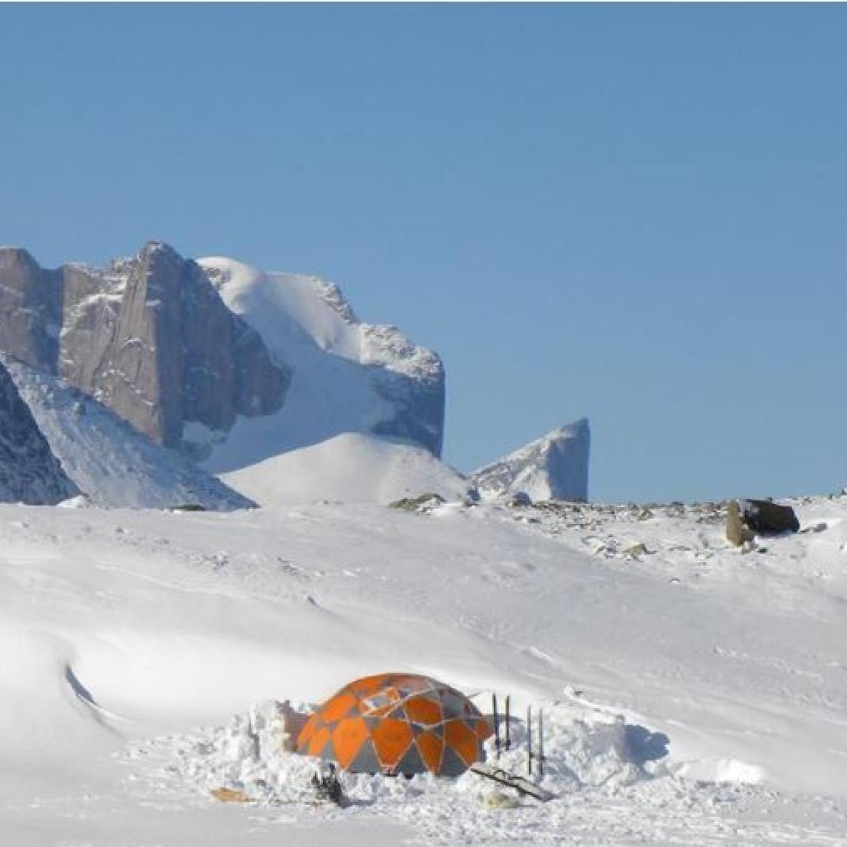 Winter camping site in Nunavut