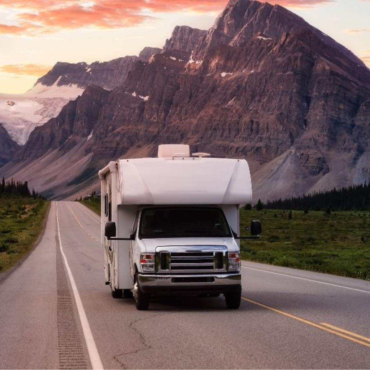 Hit the road aboard your RV in the Rockies. 